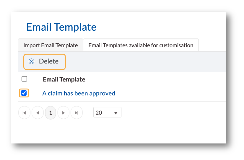 How to modify an email template