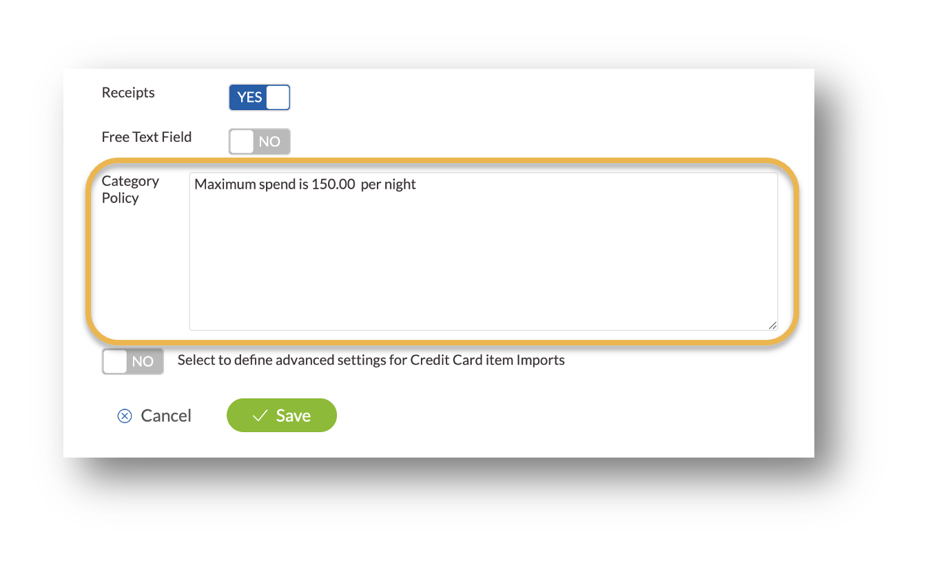 How to set up category spend limits and policies