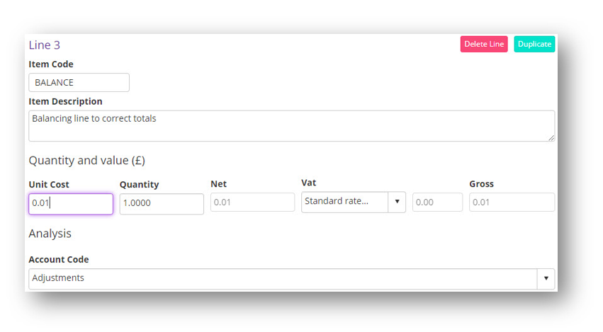 Invoice Processing - Correct line-level VAT values that dont match the ...