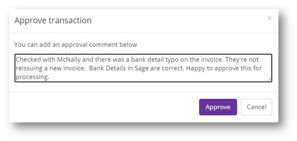 Invoice Processing - Approve or deny an invoice with a bank detail ...
