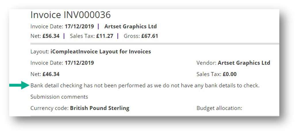 Invoice Processing - Approve or deny an invoice with a bank detail ...