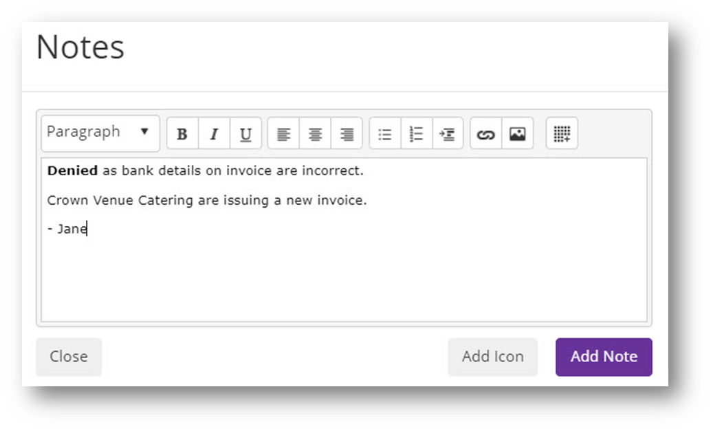 Invoice Processing - Approve or deny an invoice with a bank detail ...
