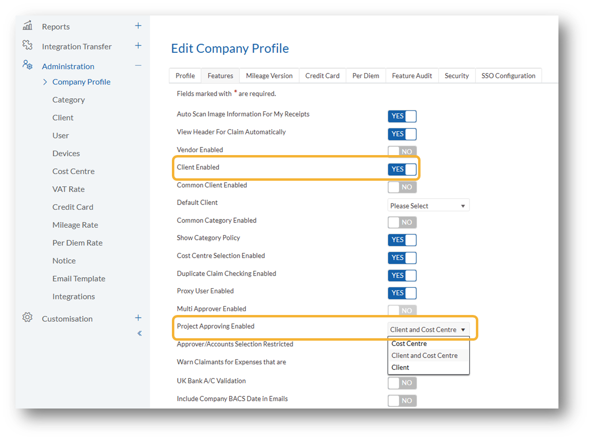 How to Configure Project Approval