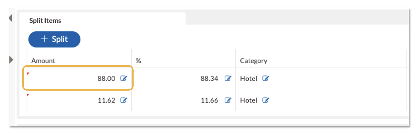 Adding and Removing Splits from Line Items on Desktop