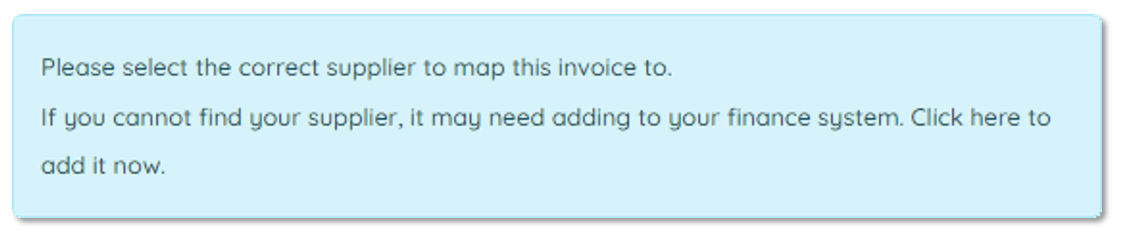 Invoice Processing - Map and Create Suppliers